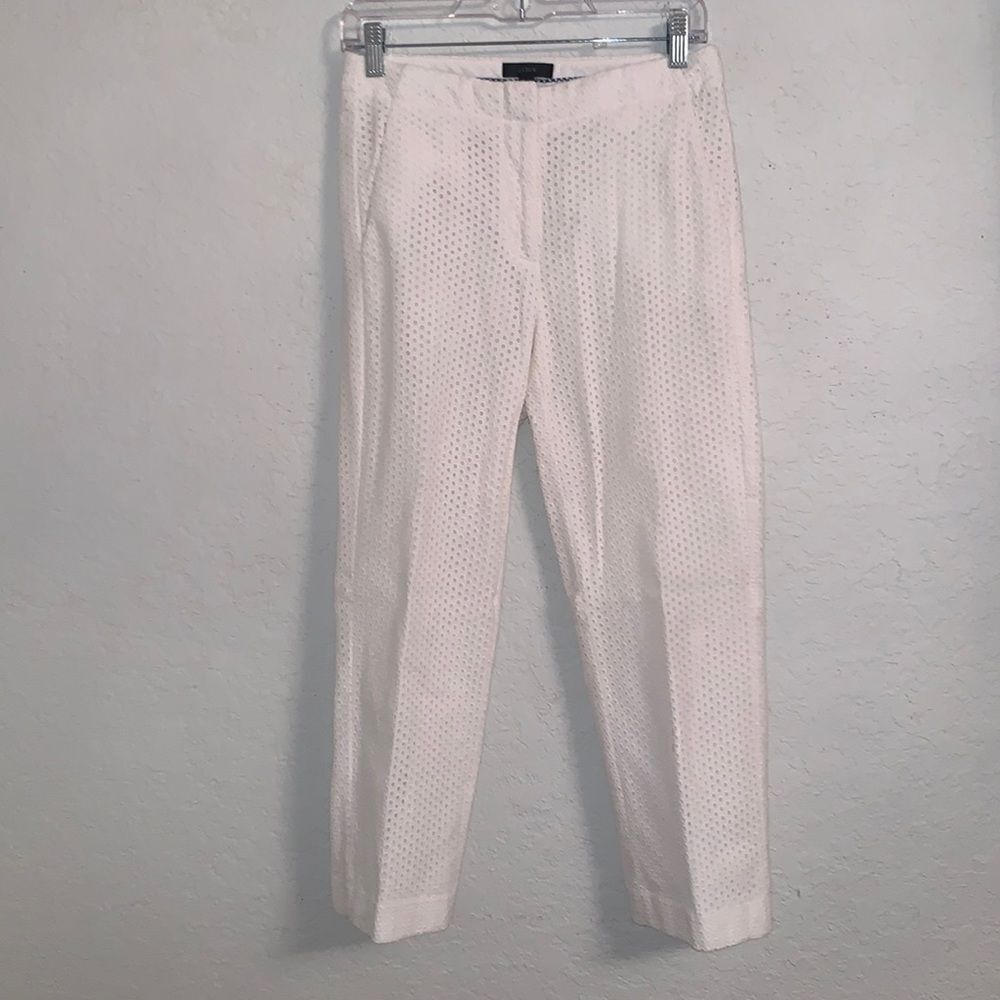 J.Crew Cotton White Sewing Women’s Pants Size 0